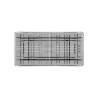 Plateau rectangulaire Smoke en verre gris 28x14 cm