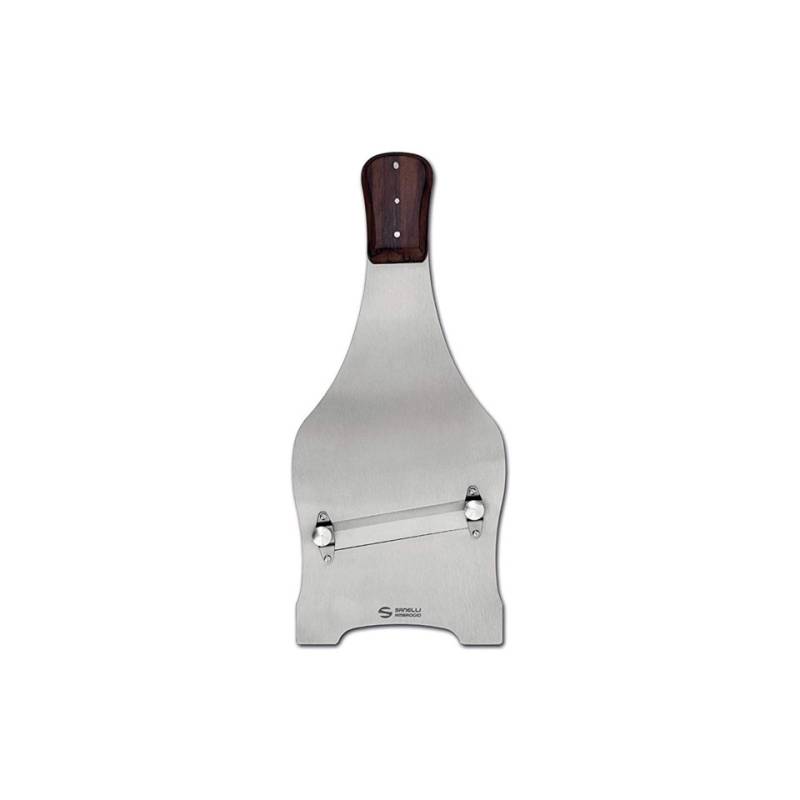 Coupe truffe géant à lame lisse en acier inoxydable Sanelli Ambrogio avec manche en bois de rose