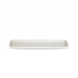 Plateau en céramique vitrifiée blanche Stonecast Churchill 53x15 cm