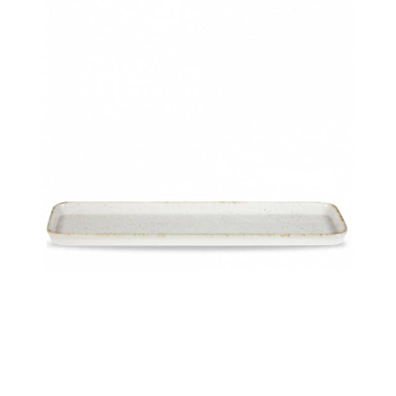 Bandeja de cerámica vitrificada blanca Stonecast Churchill 53x15 cm