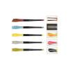 Pochette noire avec 5 brosses en silicone de différentes couleurs