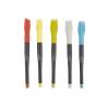Pochette noire avec 5 brosses en silicone de différentes couleurs