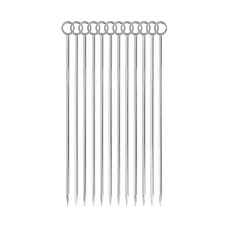 Brochettes à cocktail circulaires en acier inoxydable 10,8 cm