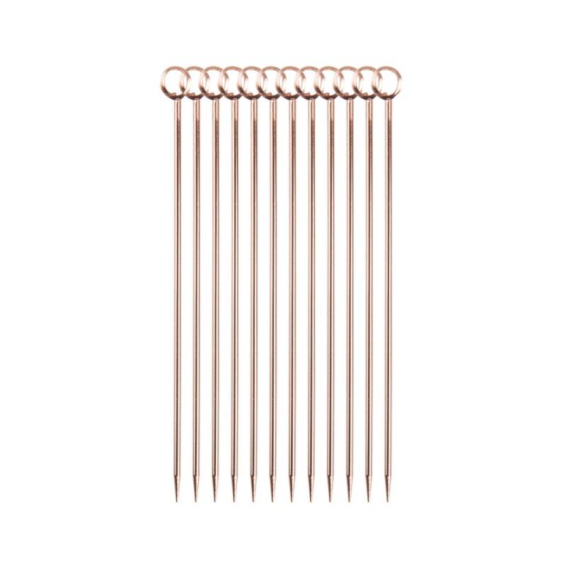 Brochettes à cocktail en acier inoxydable cuivré cercle 10,8 cm