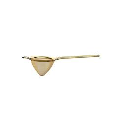 Colador cónico de malla fina de acero inoxidable dorado 9 cm