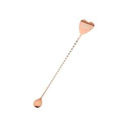 Cuillère de bar en acier inoxydable cuivré avec mini-filtre cm 40