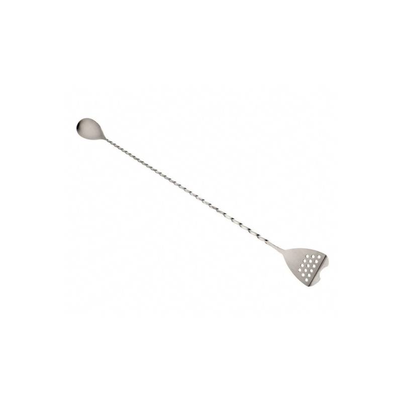 Cuchara de bar con mini colador de acero inoxidable cm 40