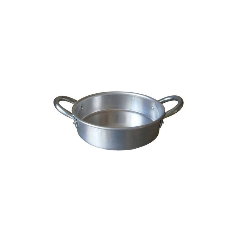 Cazuela baja para servir con 2 asas de aluminio cm 14