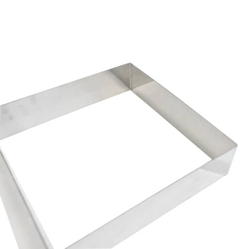 Molde cuadrado de acero inoxidable 27x27 cm