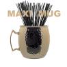 Mug maxi en acier inoxydable martelé doré lt 5