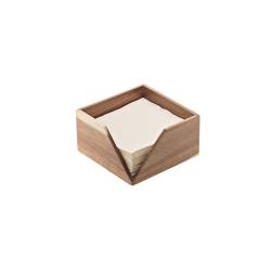 Porte-serviettes en acacia naturel 14x14x10 cm
