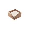 Servilletero de acacia natural 14x14x10 cm