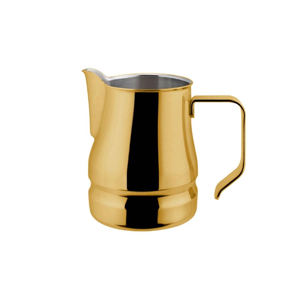 Pot à lait Evolution en acier inoxydable laqué or cl 75