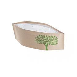 Gorro de cocinero desechable de papel marrón decoración naturaleza cm 28,2X8,2