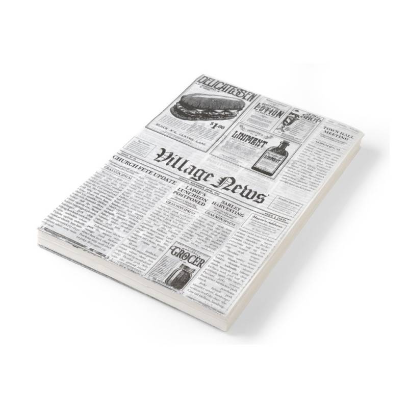 Hojas de papel sulfurizado para alimentos con decoración de periódico blanco cm 25x20