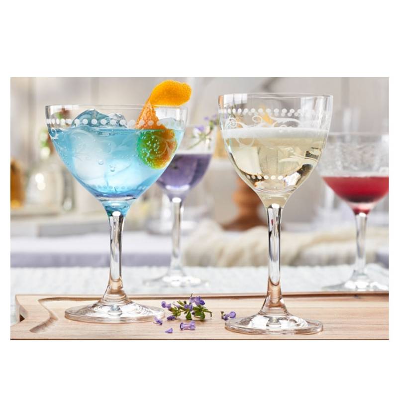 Cocktail classique gobelet Renaissance en verre décoré cl 25