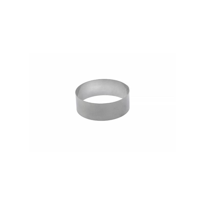 Moule rond en acier inoxydable 5x2,5 cm