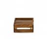Contrahuella rectangular Churchill de madera de acacia natural 25,8x22,2x9,4 cm