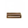 Contrahuella rectangular Churchill de madera de acacia natural 44,5x25,8x9,4 cm