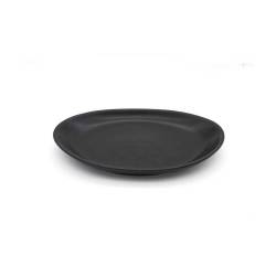 Bandeja ovalada de porcelana negra efecto hierro fundido 30 cm