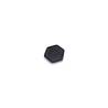 Soucoupe hexagonale en porcelaine noire 7x6.5 cm