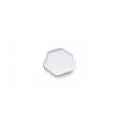 Plato hexagonal de porcelana blanca 7x6,5 cm