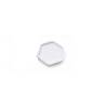 Soucoupe hexagonale en porcelaine blanche 7x6.5 cm