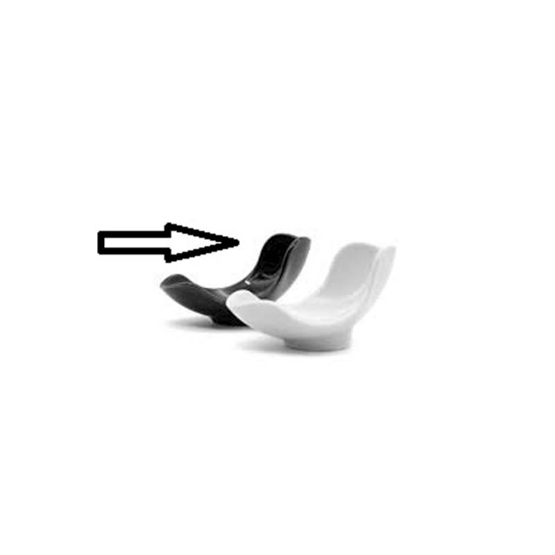 Fauteuil tasse en porcelaine noire 11x7.5x6 cm