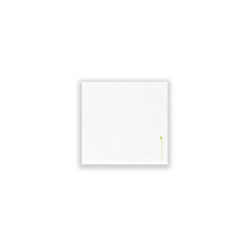 Servilleta compostable de viscosa y celulosa Bio Bamboo blanca 25x25 cm