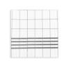 Serviette de table London noire et blanche en polyester et cellulose 40x40 cm