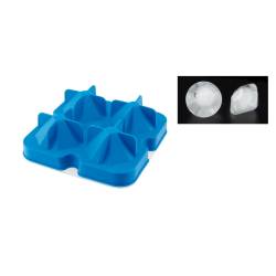 Moule à glace diamant 4 moules en silicone bleu 12.5x12.5 cm
