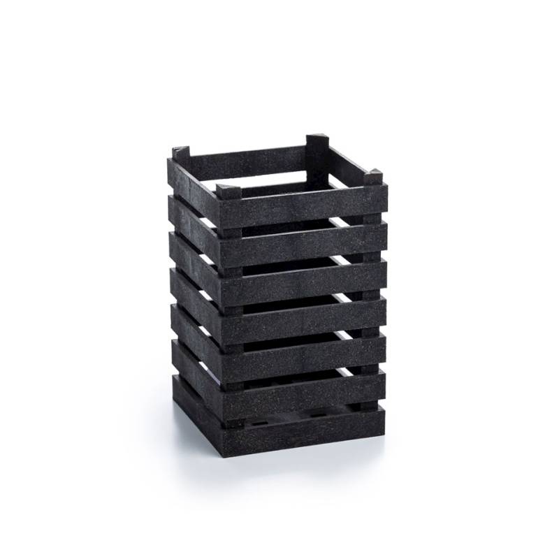 Porte-baguettes en fibre de bois et pp noir 8.8x14 cm