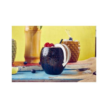 Taza Tiki coco en porcelana marrón cl 50