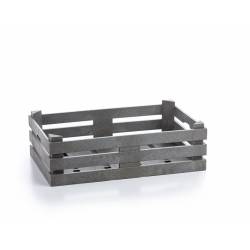 Caja de fibra de madera y pp gris 22x14x6,7 cm