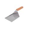Espátula para hamburguesas de acero inoxidable con mango de madera cm 13x10,3