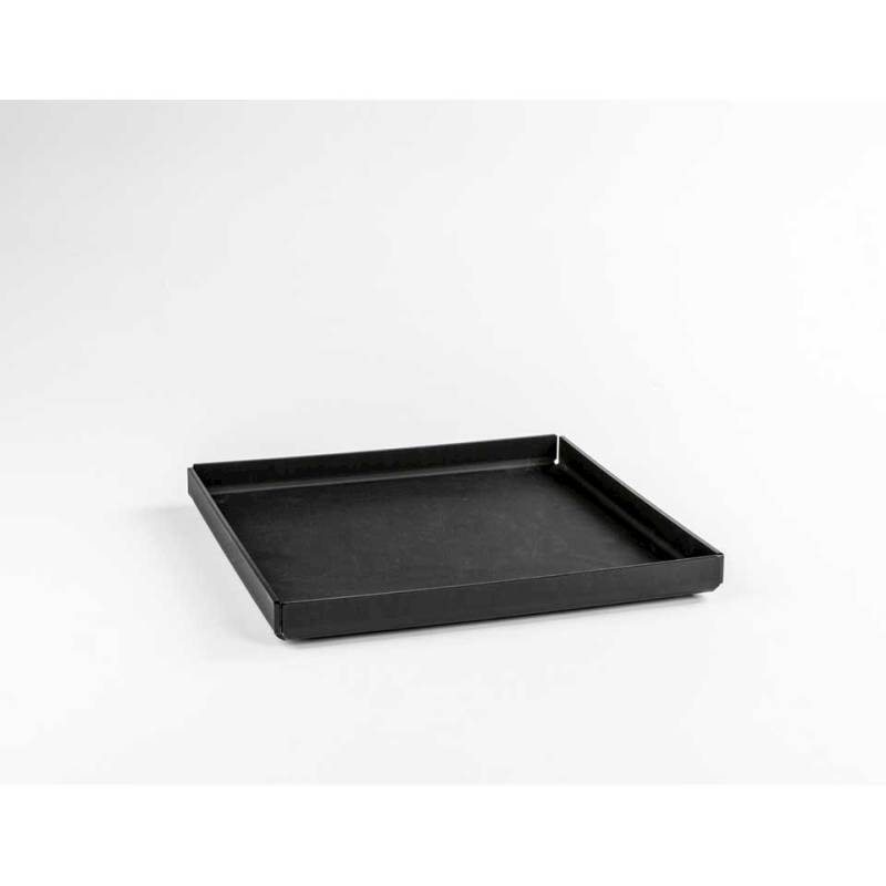 Bandeja cuadrada acrílica negra 33x33x3 cm