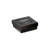 Boîte alimentaire jetable en carton noir avec couvercle à fenêtre 13,5x13,5x5 cm