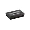 Boîte alimentaire jetable en carton noir avec couvercle à fenêtre cm 25,5x15,5x5