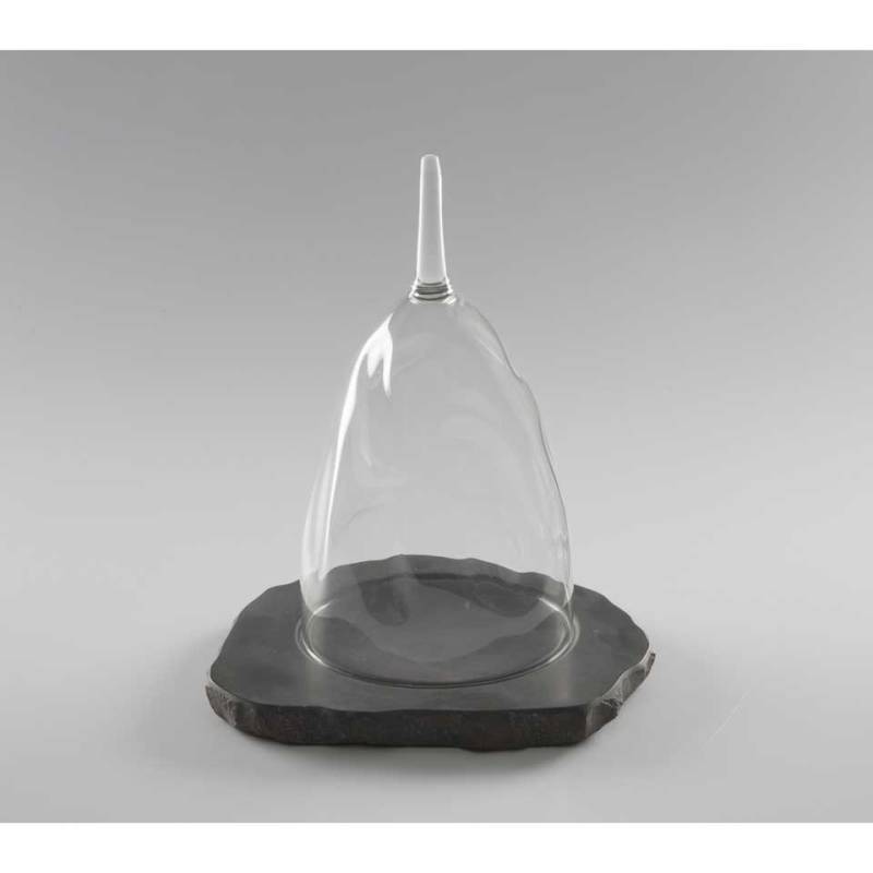 Apicius 100% Assiette de cuisine en pierre noire 22 cm