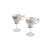 Taza de Té Victoriana 100% porcelana Chef y pie de cristal cl 20