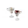Taza de Té Victoriana 100% porcelana Chef y pie de cristal cl 20