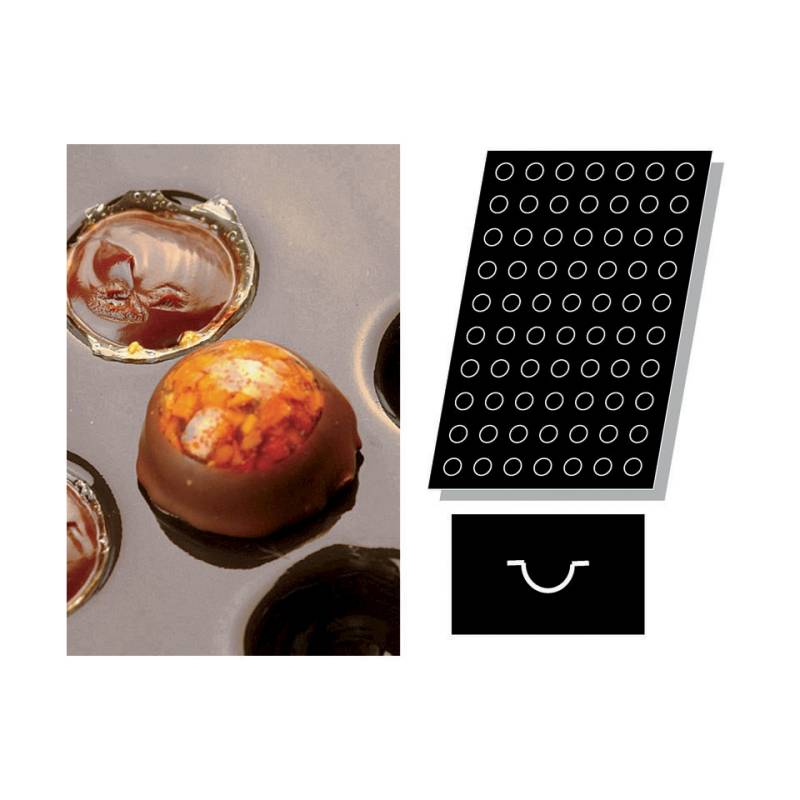Flexipad tartas 30 moldes silicona negro cm 59x38.5
