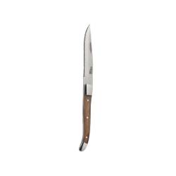 Cuchillo de acero inoxidable Alps con hoja dentada y mango de madera 23 cm
