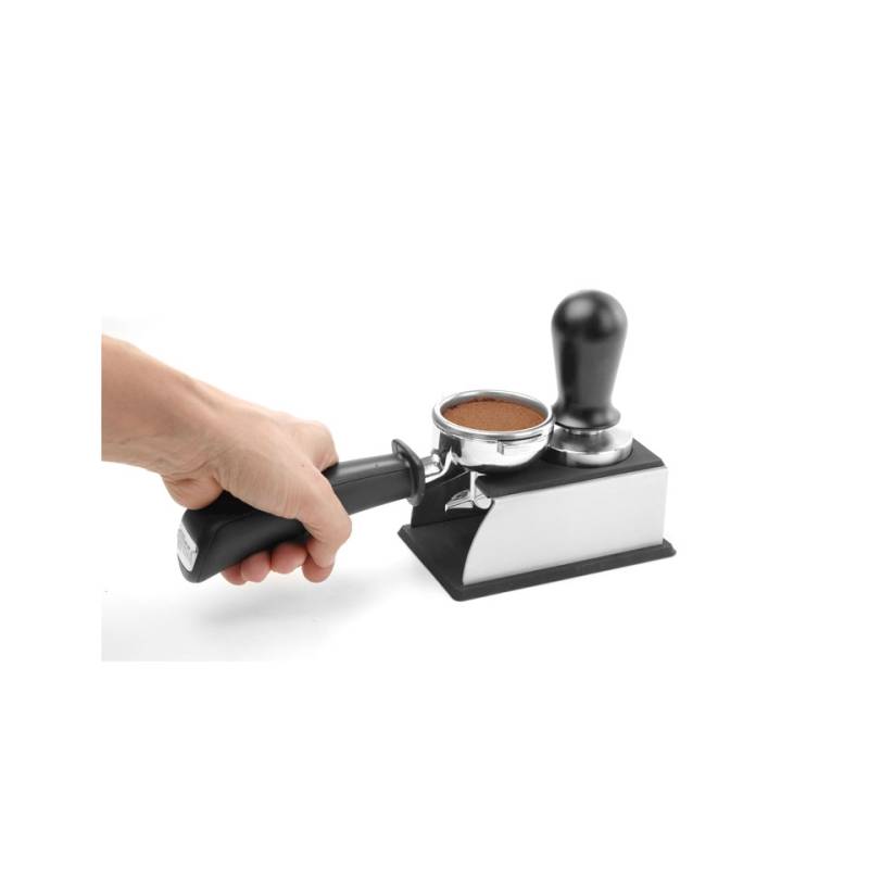 Hendi porte-groupe à café unique avec repose-pression en acier et silicone