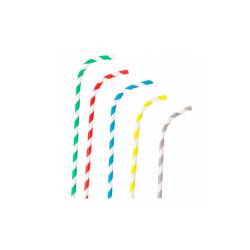 Pajitas de papel plegables con dibujo en espiral colores surtidos cm 23x0,6