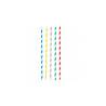 Pailles en papier pliable avec motif en spirale couleurs assorties cm 23x0,6