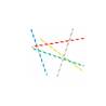 Pailles en papier pliable avec motif en spirale couleurs assorties cm 23x0,6