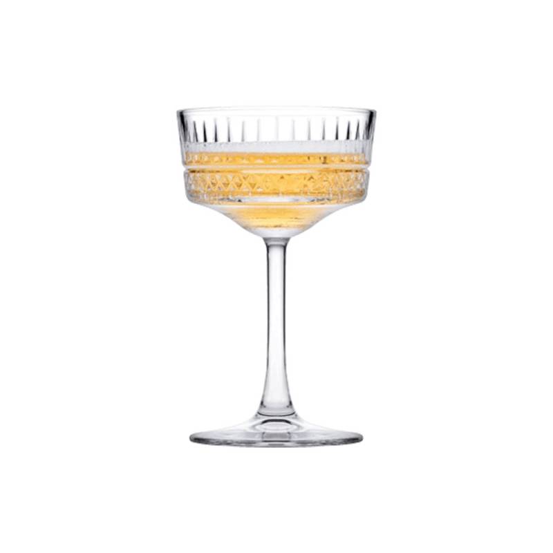 Coupe de champagne Elysia en verre décoré cl 26