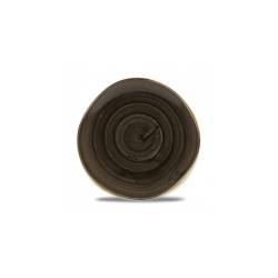 Assiette creuse Stonecast Patina Organic Churchill céramique vitrifiée noire 25,3 cm