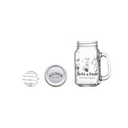 Tarro de cristal Kilner Milk & Shake con tapón de aluminio y muelle de acero cl 54